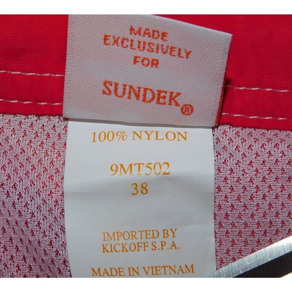 SUNDEK Mens 38 Red Rainbow Bum Swim Shorts Bathing Suit Board Shorts NEW w Tag - Picture 5 of 11